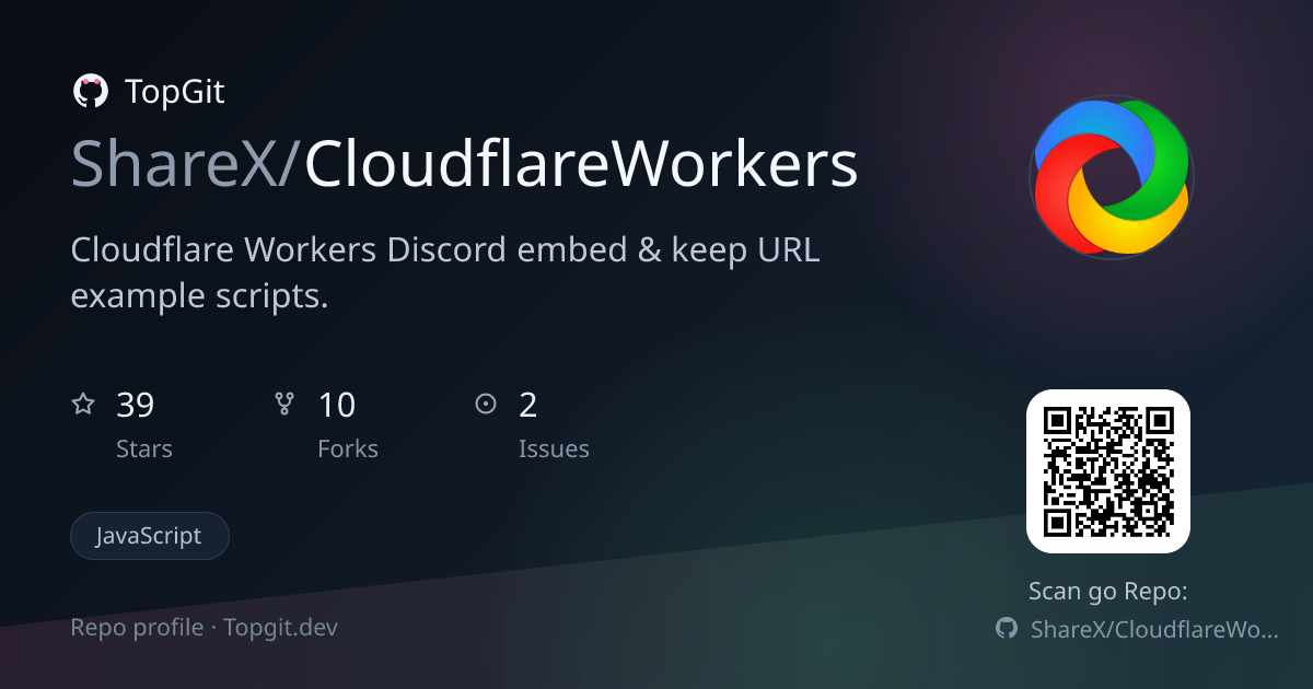 TopGit repo profile image for ShareX/CloudflareWorkers