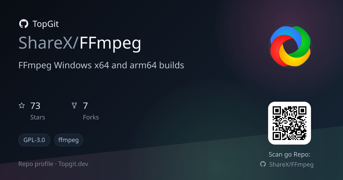 TopGit repo profile image for ShareX/FFmpeg