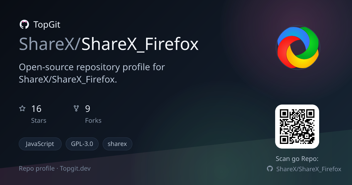 TopGit repo profile image for ShareX/ShareX_Firefox