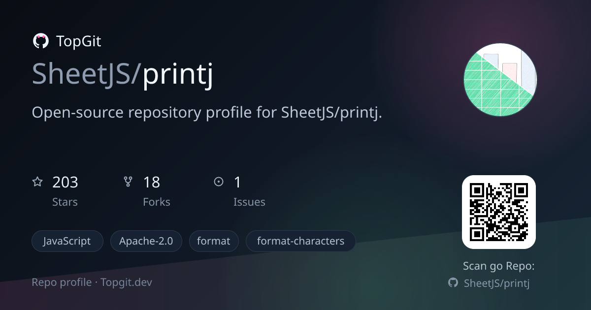 TopGit repo profile image for SheetJS/printj