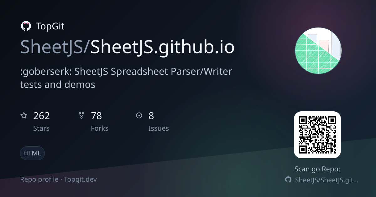 TopGit repo profile image for SheetJS/SheetJS.github.io