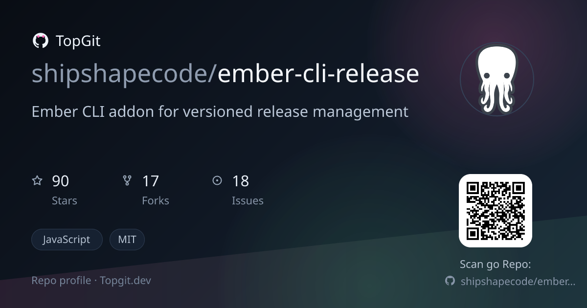 TopGit repo profile image for shipshapecode/ember-cli-release