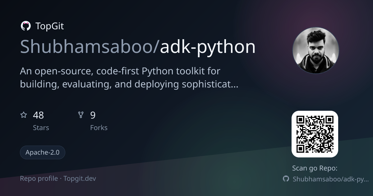 TopGit repo profile image for Shubhamsaboo/adk-python