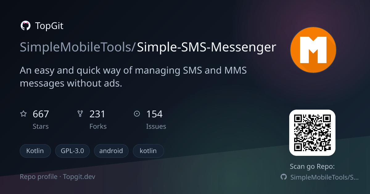 TopGit repo profile image for SimpleMobileTools/Simple-SMS-Messenger