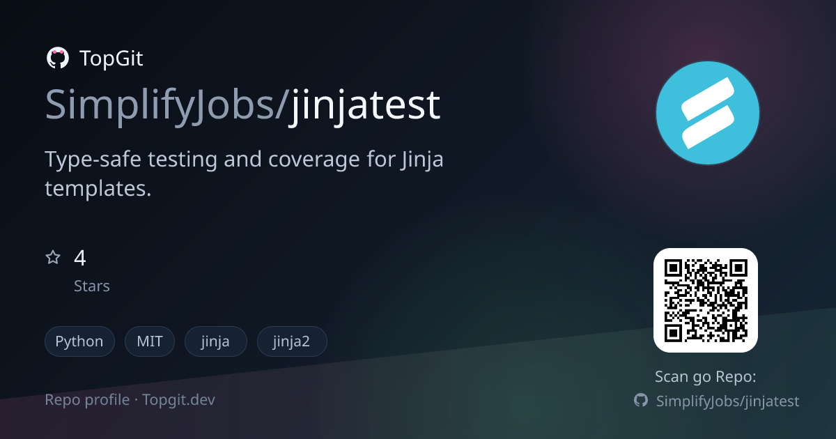 TopGit repo profile image for SimplifyJobs/jinjatest