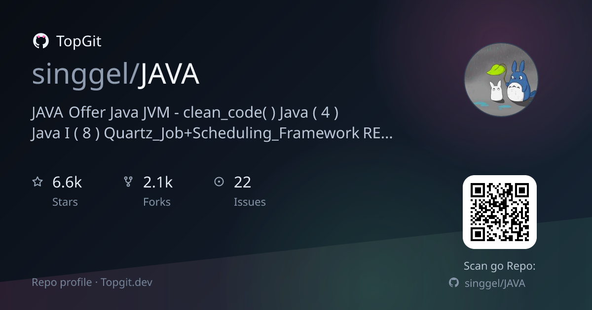 TopGit repo profile image for singgel/JAVA