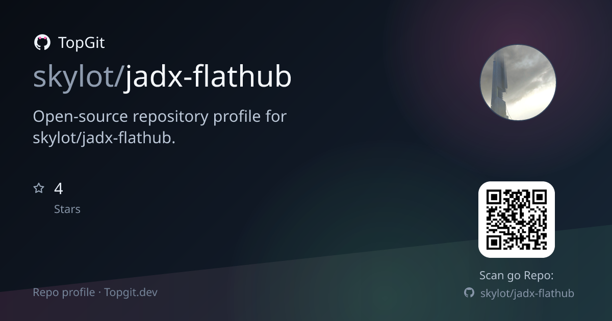 TopGit repo profile image for skylot/jadx-flathub