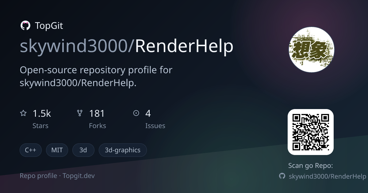 TopGit repo profile image for skywind3000/RenderHelp