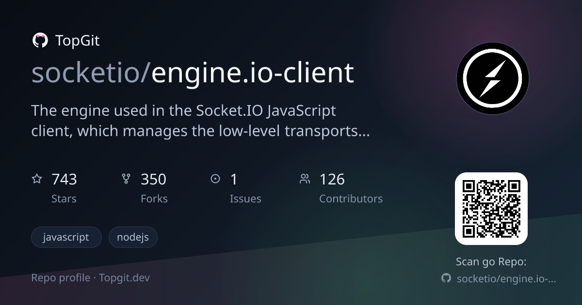 TopGit repo profile image for socketio/engine.io-client