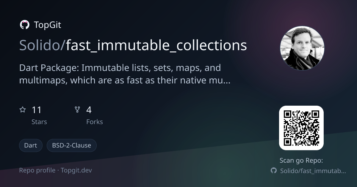 TopGit repo profile image for Solido/fast_immutable_collections