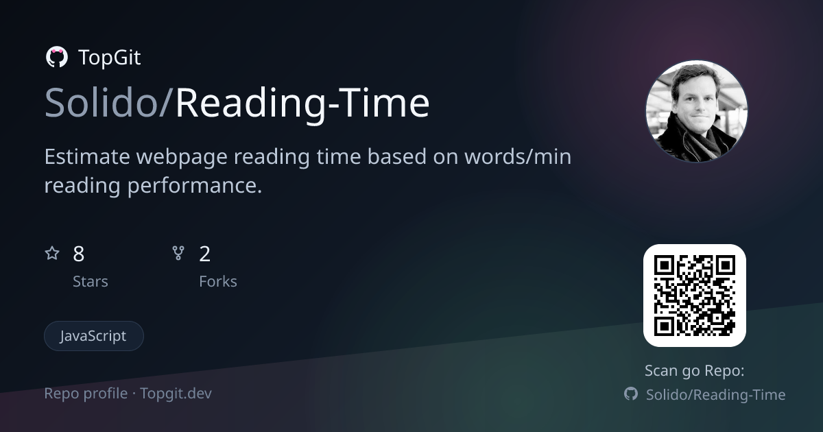 TopGit repo profile image for Solido/Reading-Time