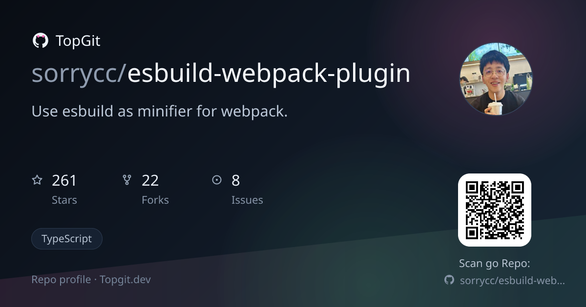 TopGit repo profile image for sorrycc/esbuild-webpack-plugin