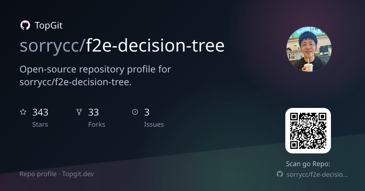 TopGit repo profile image for sorrycc/f2e-decision-tree