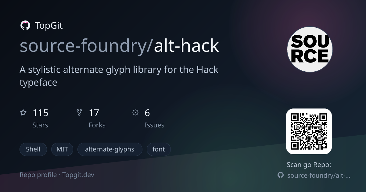 TopGit repo profile image for source-foundry/alt-hack