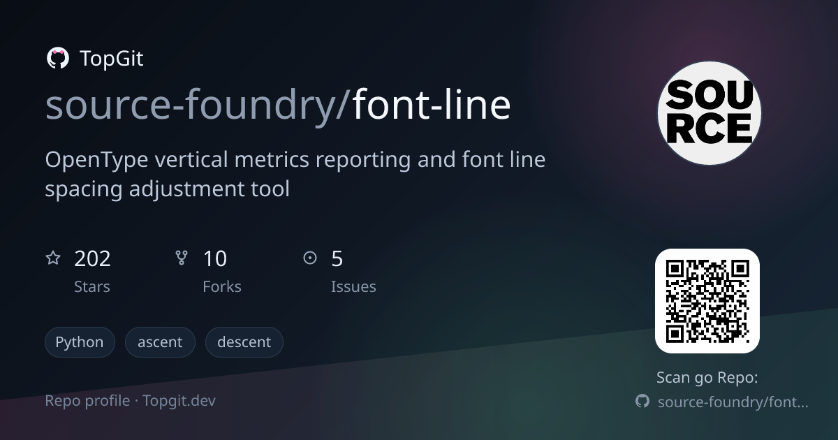 TopGit repo profile image for source-foundry/font-line