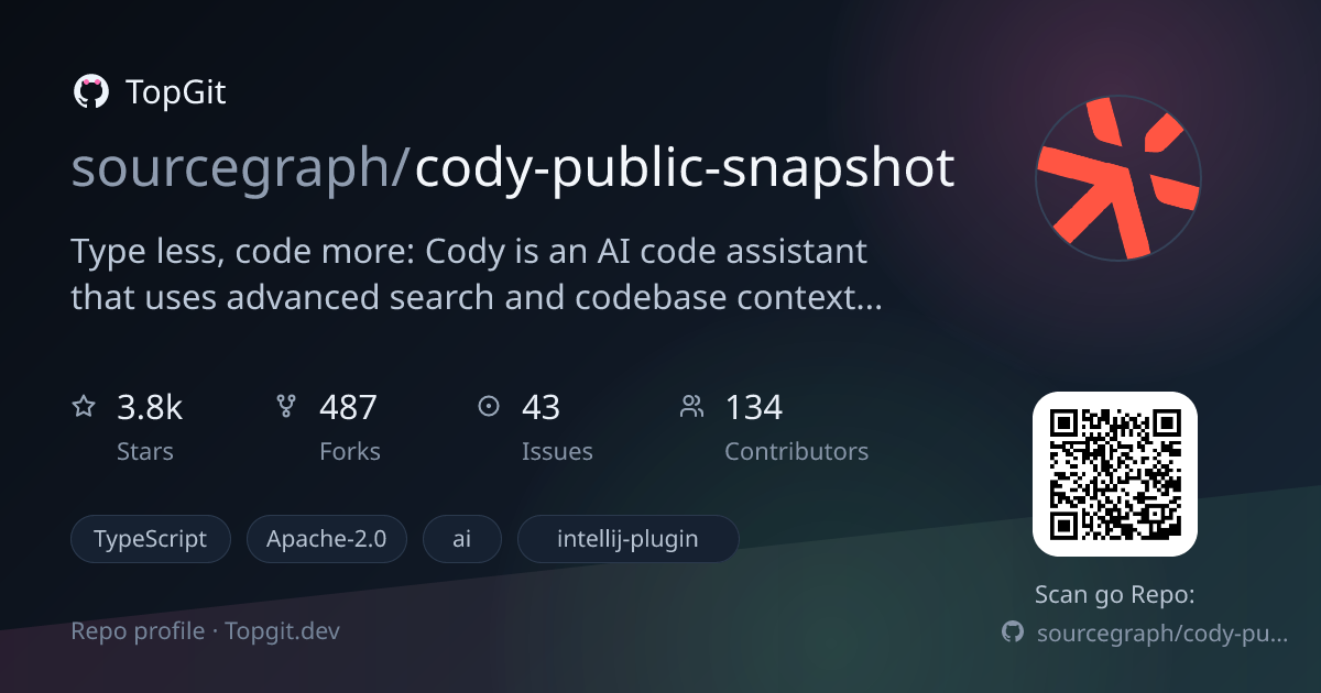 TopGit repo profile image for sourcegraph/cody-public-snapshot