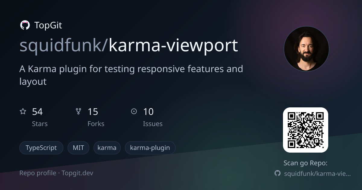 TopGit repo profile image for squidfunk/karma-viewport