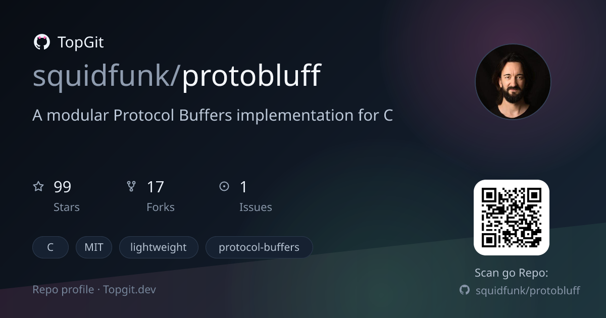 TopGit repo profile image for squidfunk/protobluff