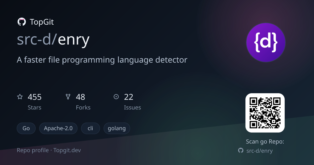 TopGit repo profile image for src-d/enry
