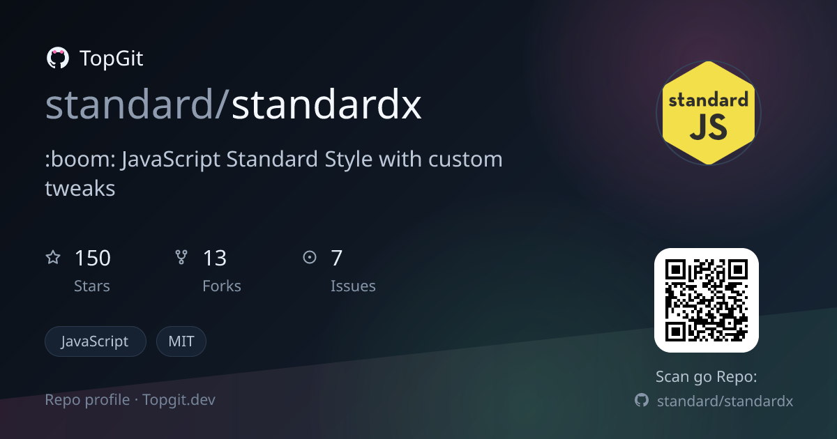 TopGit repo profile image for standard/standardx