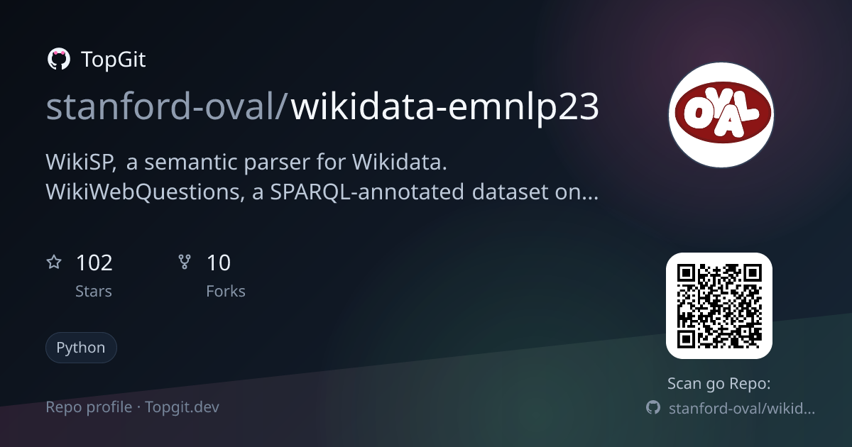 TopGit repo profile image for stanford-oval/wikidata-emnlp23