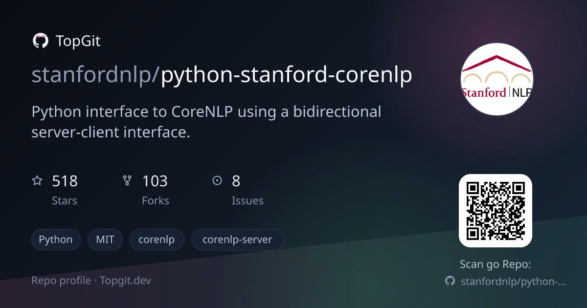 TopGit repo profile image for stanfordnlp/python-stanford-corenlp