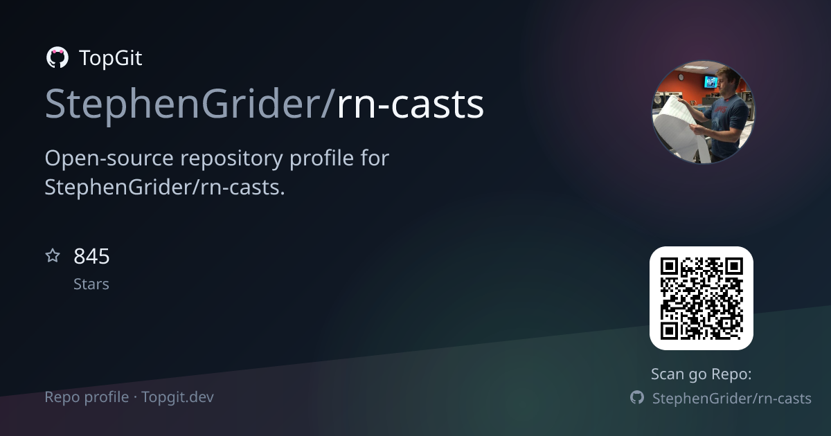 TopGit repo profile image for StephenGrider/rn-casts