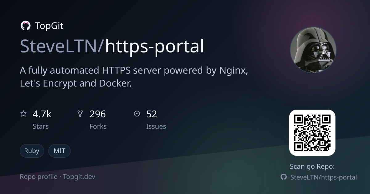 TopGit repo profile image for SteveLTN/https-portal