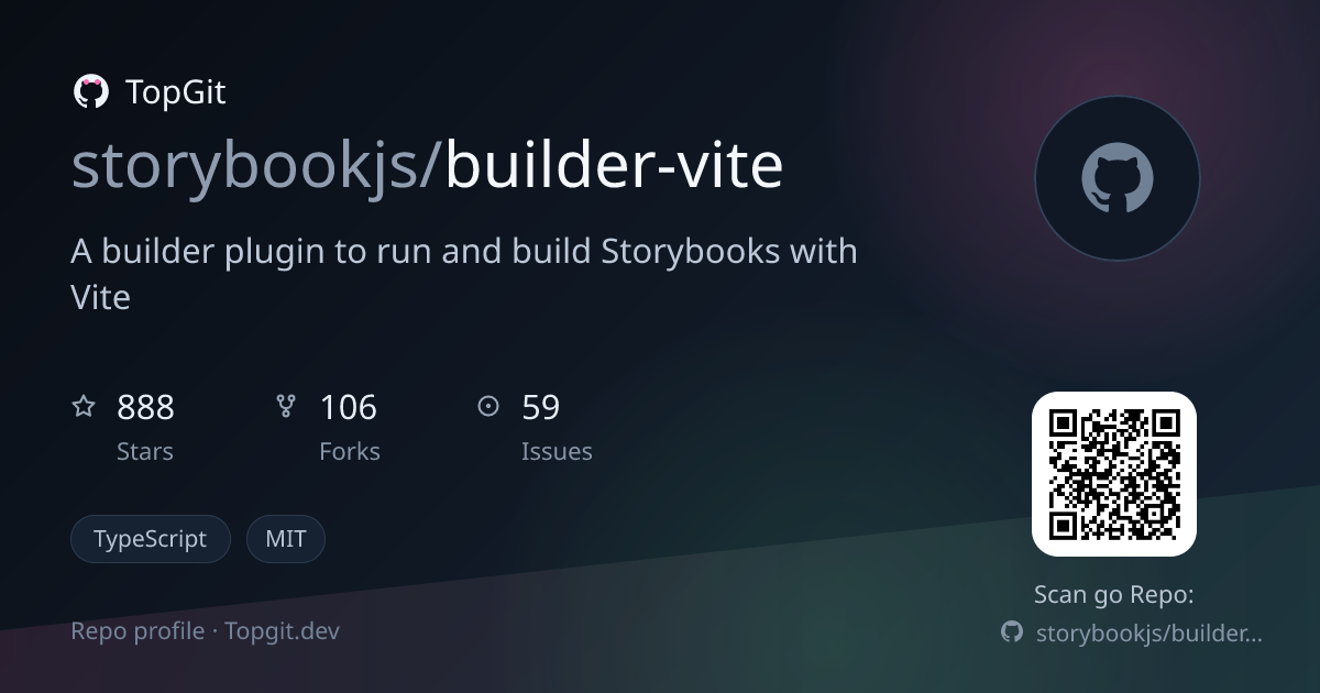 TopGit repo profile image for storybookjs/builder-vite