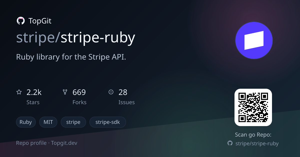 TopGit repo profile image for stripe/stripe-ruby