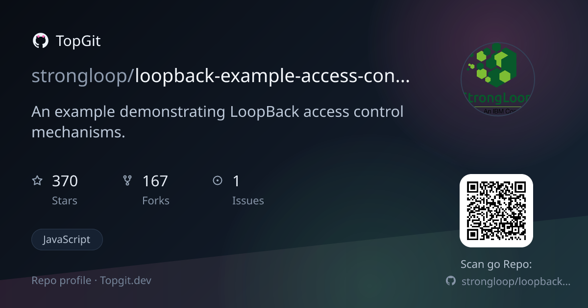 TopGit repo profile image for strongloop/loopback-example-access-control