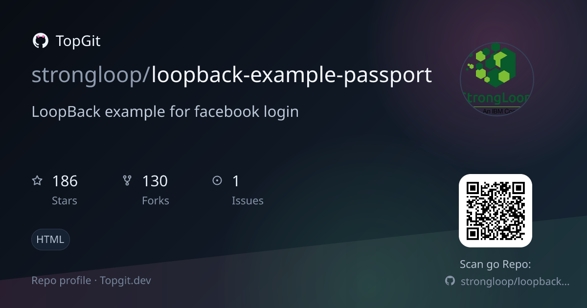 TopGit repo profile image for strongloop/loopback-example-passport