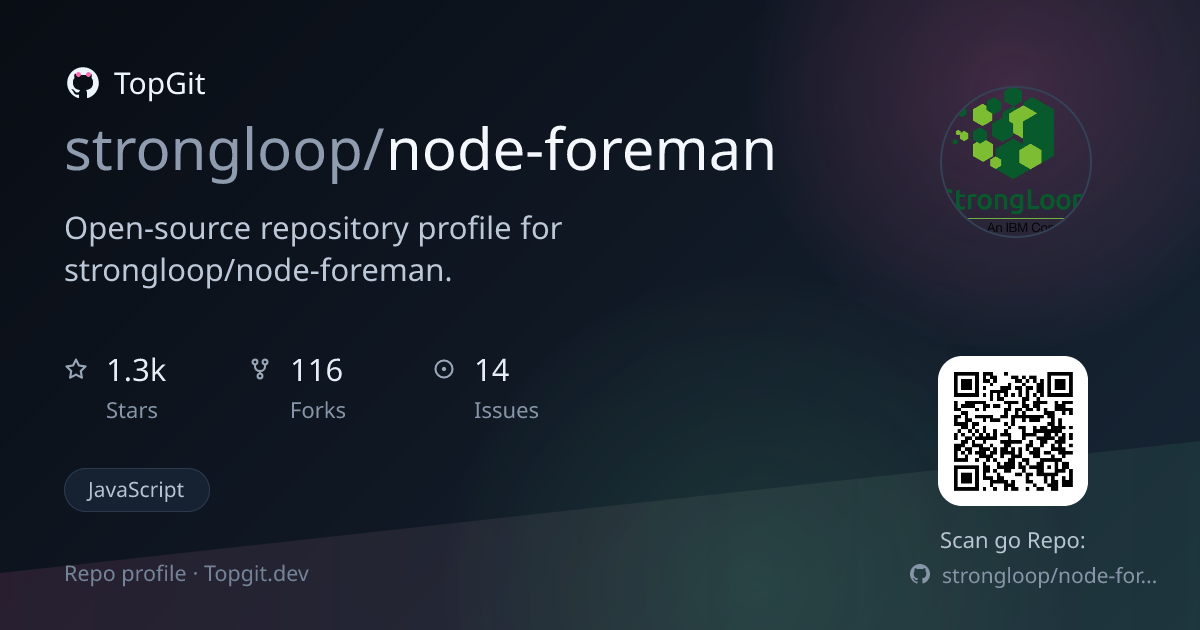 TopGit repo profile image for strongloop/node-foreman