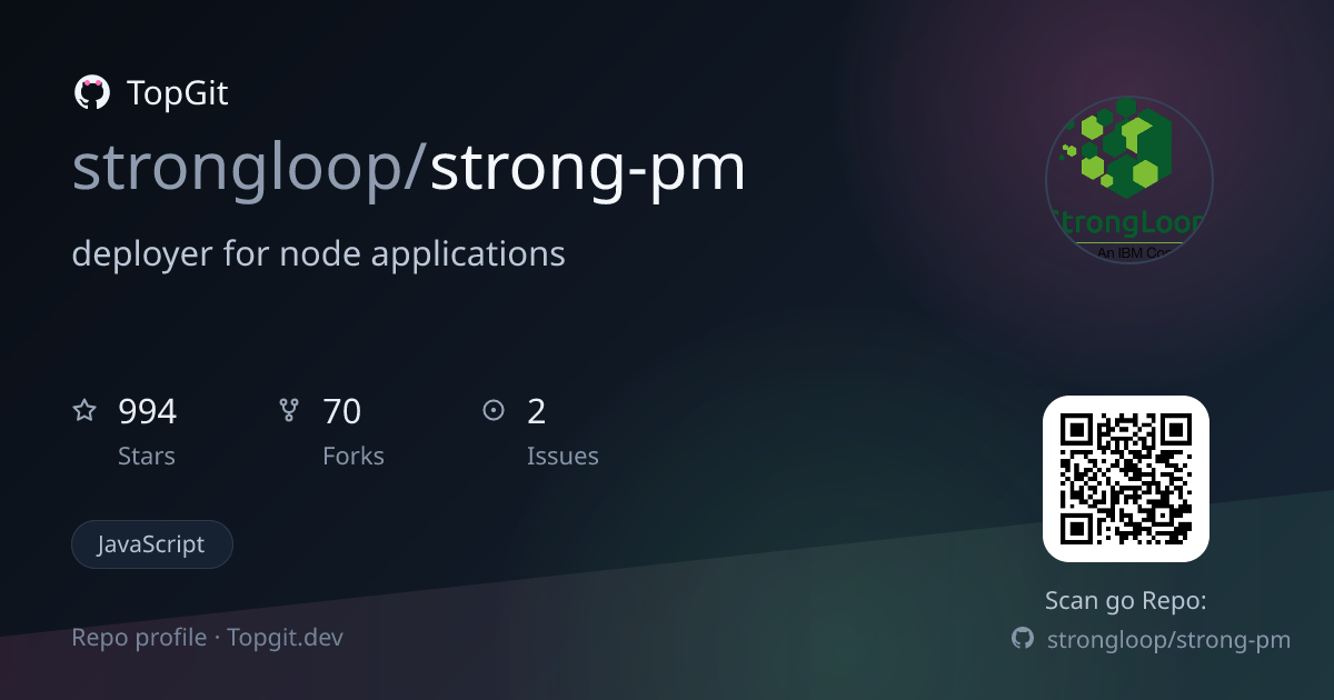 TopGit repo profile image for strongloop/strong-pm