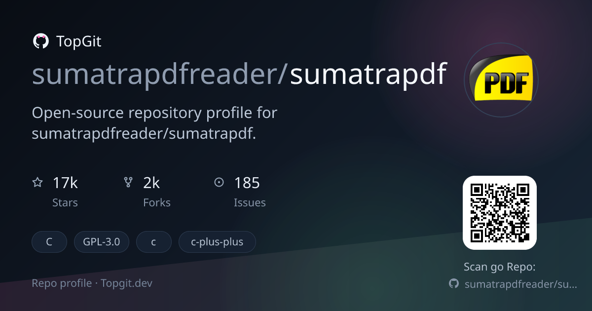 TopGit repo profile image for sumatrapdfreader/sumatrapdf