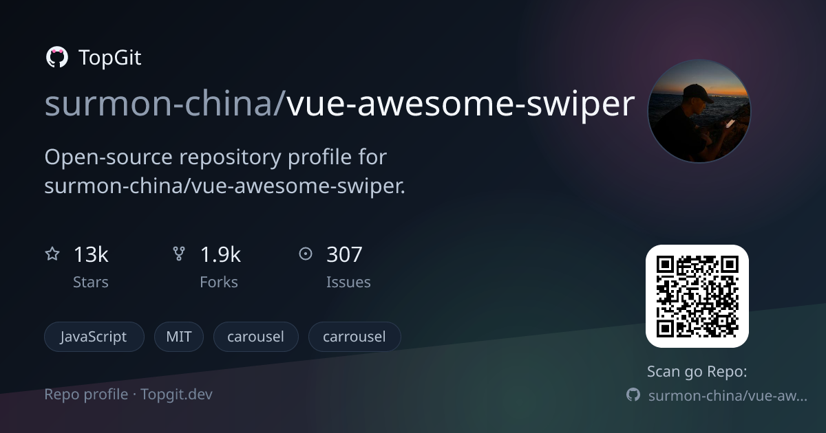 TopGit repo profile image for surmon-china/vue-awesome-swiper