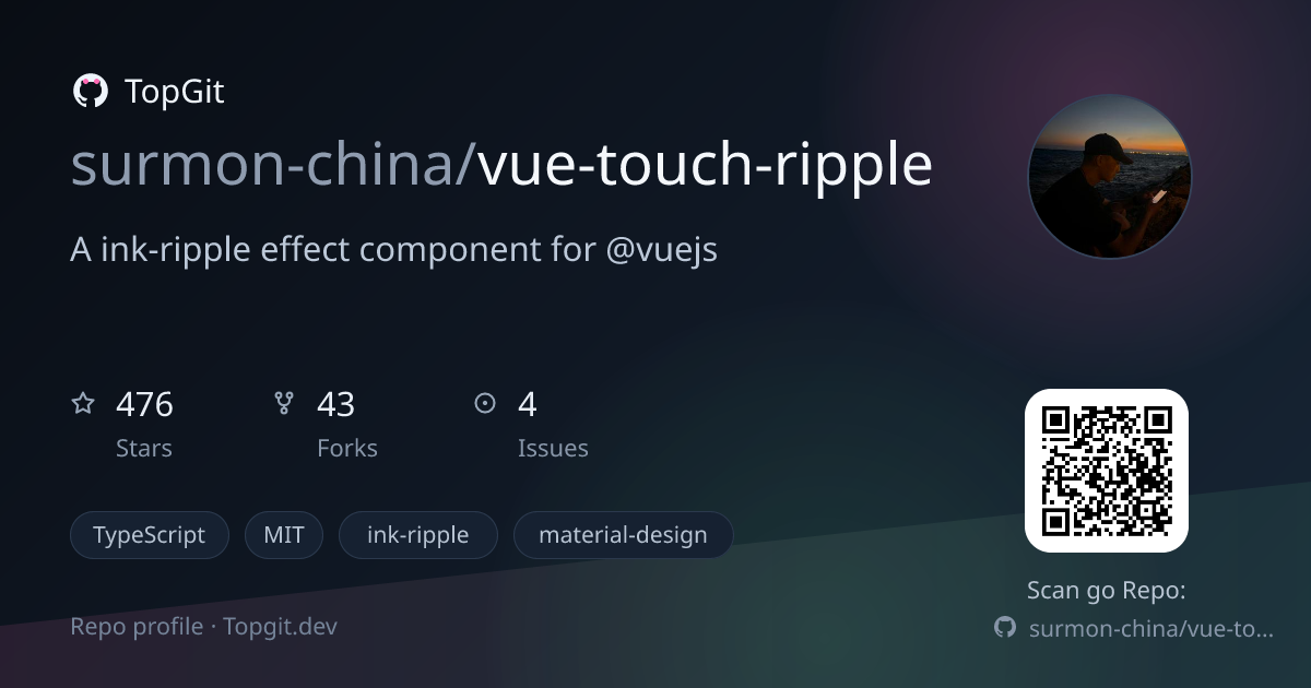 TopGit repo profile image for surmon-china/vue-touch-ripple