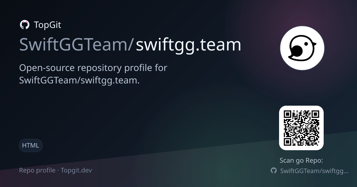 TopGit repo profile image for SwiftGGTeam/swiftgg.team