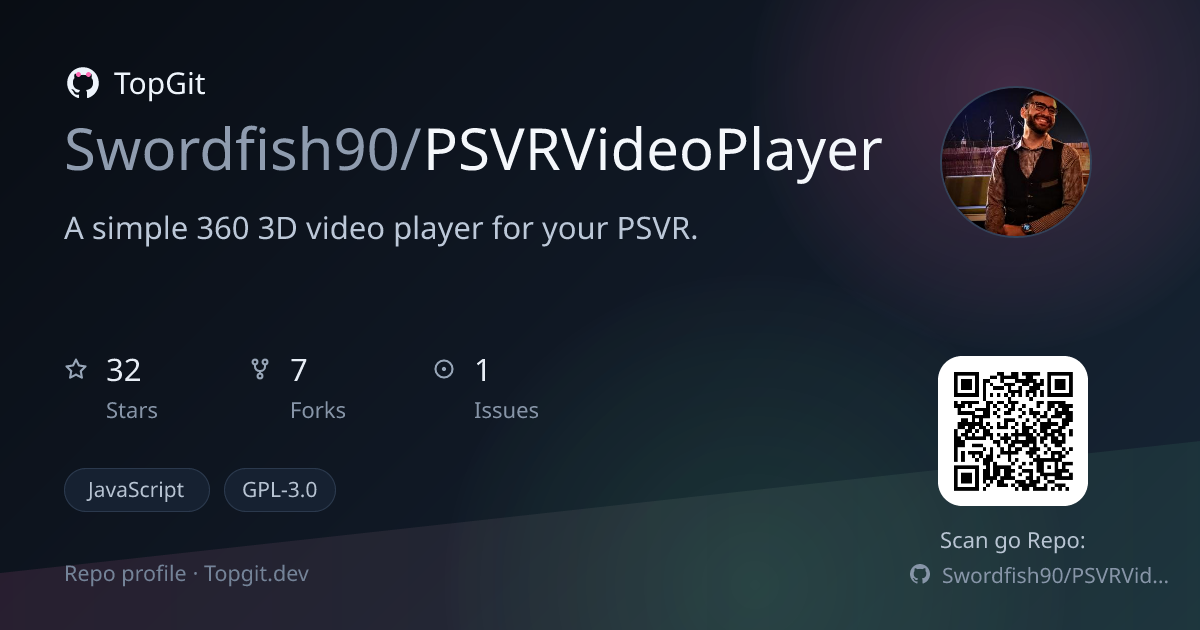 TopGit repo profile image for Swordfish90/PSVRVideoPlayer