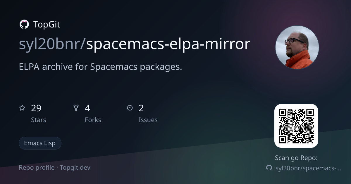 TopGit repo profile image for syl20bnr/spacemacs-elpa-mirror