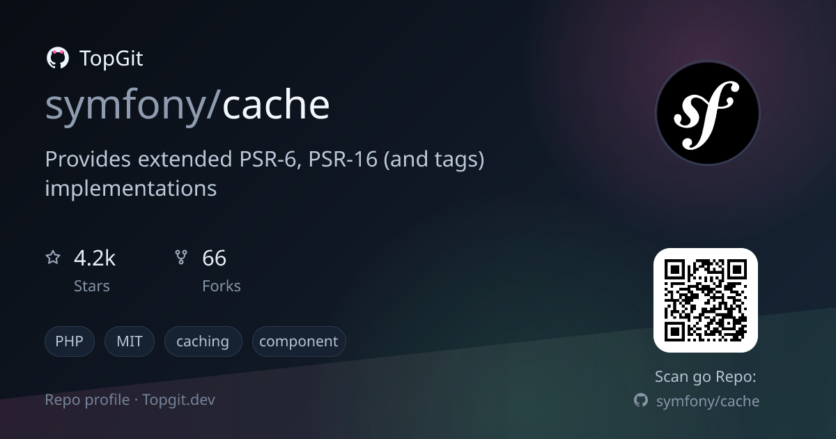 TopGit repo profile image for symfony/cache