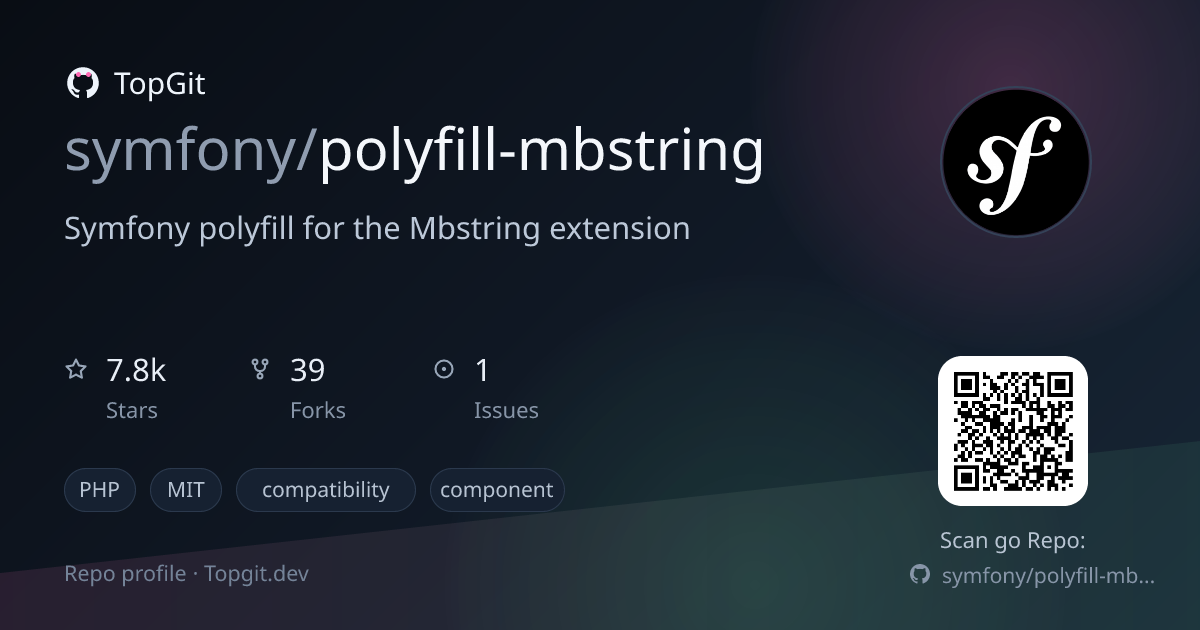 TopGit repo profile image for symfony/polyfill-mbstring