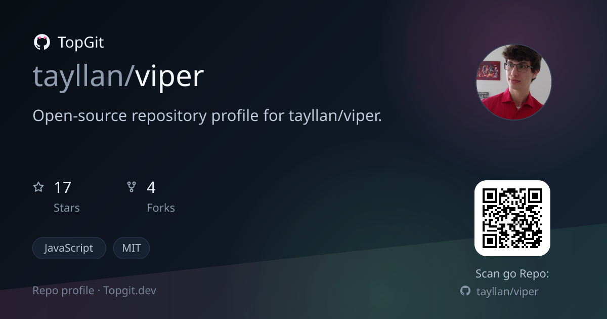 TopGit repo profile image for tayllan/viper