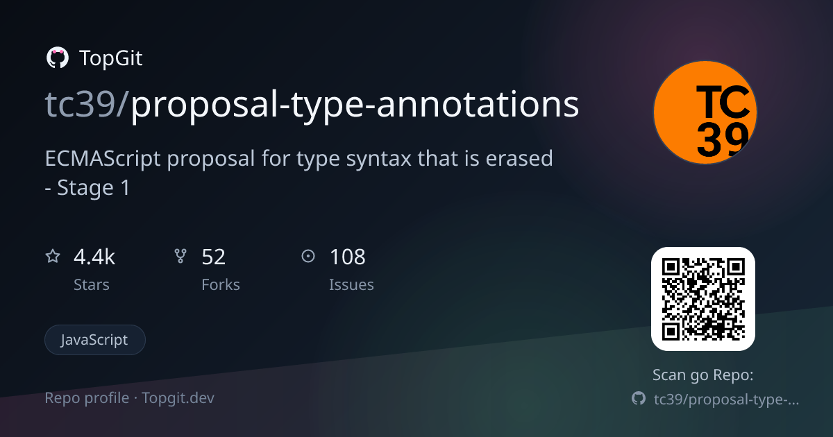 TopGit repo profile image for tc39/proposal-type-annotations