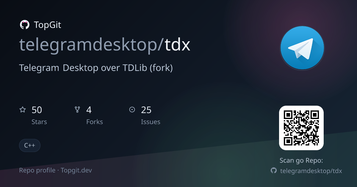 TopGit repo profile image for telegramdesktop/tdx