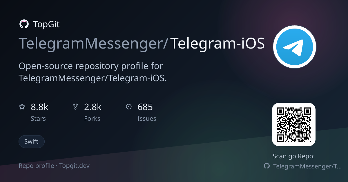 TopGit repo profile image for TelegramMessenger/Telegram-iOS
