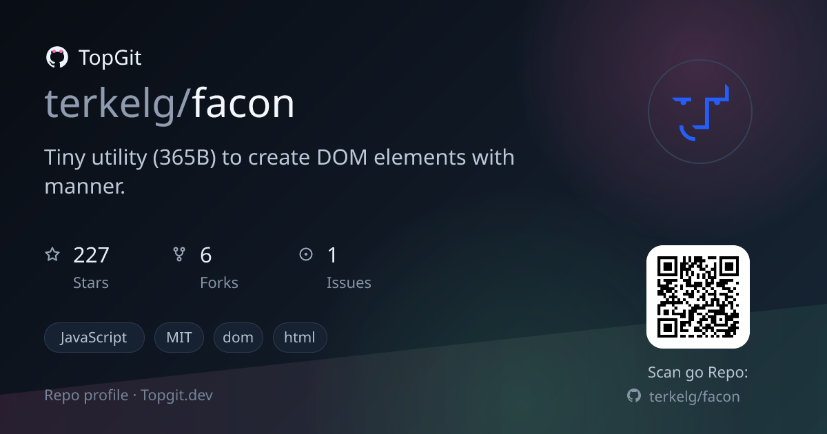 TopGit repo profile image for terkelg/facon