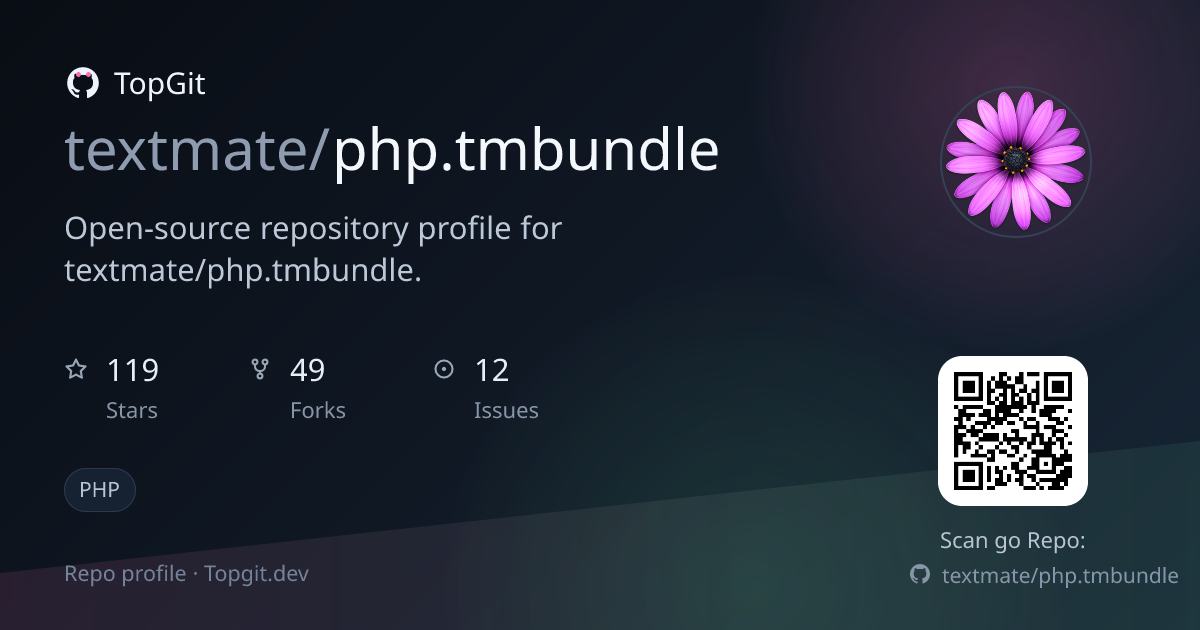 TopGit repo profile image for textmate/php.tmbundle