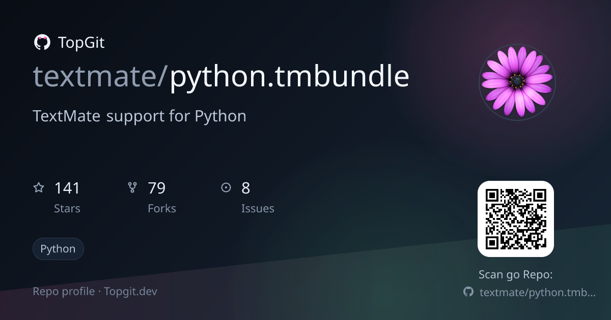 TopGit repo profile image for textmate/python.tmbundle
