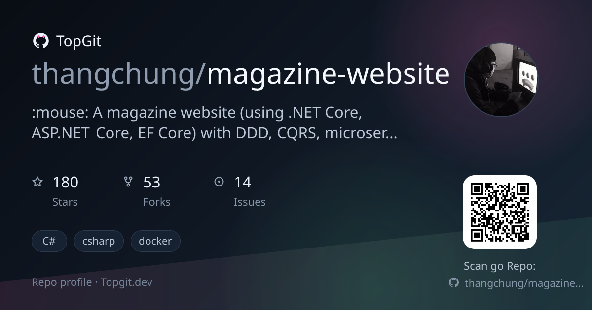 TopGit repo profile image for thangchung/magazine-website